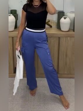 NWT Love Poem Blue Iris Cargo Pants